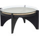Adora 38 X 18 inch Clear / Black Coffee Table, Small